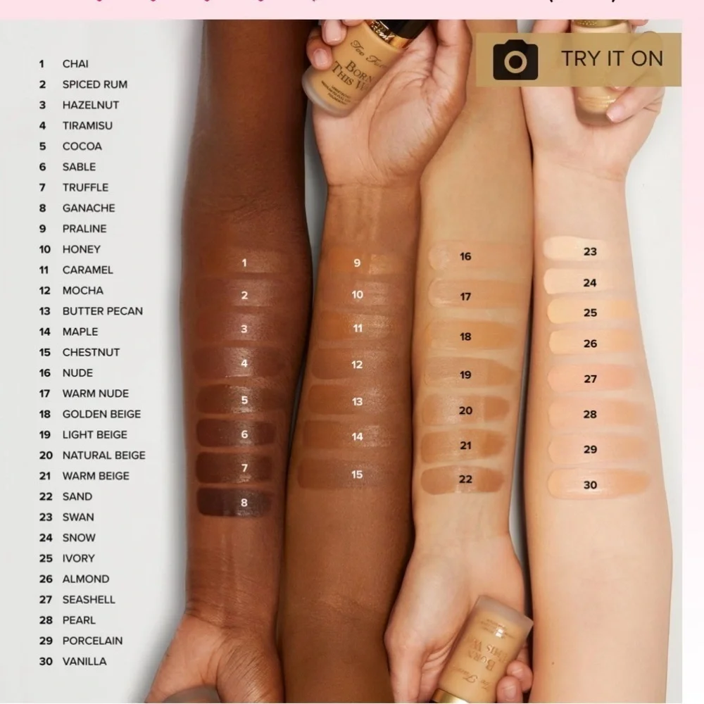 Too Faced Born This Way “SWAN” Undetectable Medium To Full Coverage Foundation